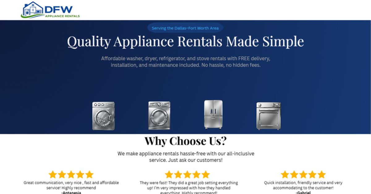 DFW Appliance Rentals